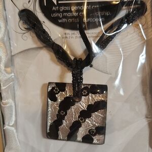 Artesia Nouveau Art Glass Pendant 18"